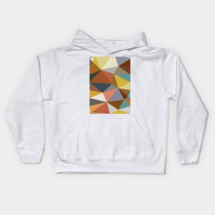 Neutral Tones Multicolor Modern Triangle Pattern Kids Hoodie